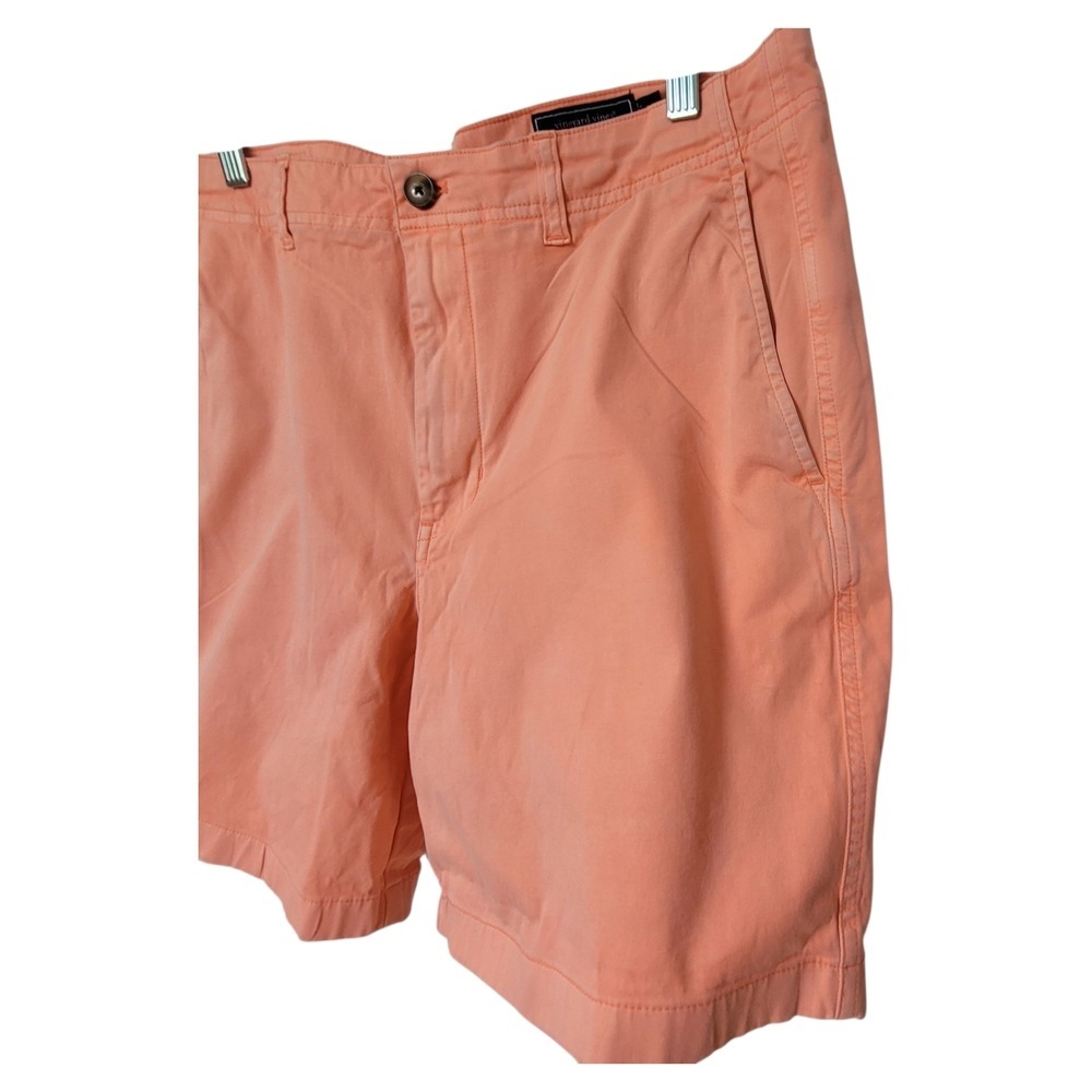 Vineyard Vines Men's Peach Flat Front Shorts - Picture 3 of 7